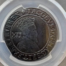 Stuart - James I, 1603-1625 - AR Shilling - PCGS AU Details