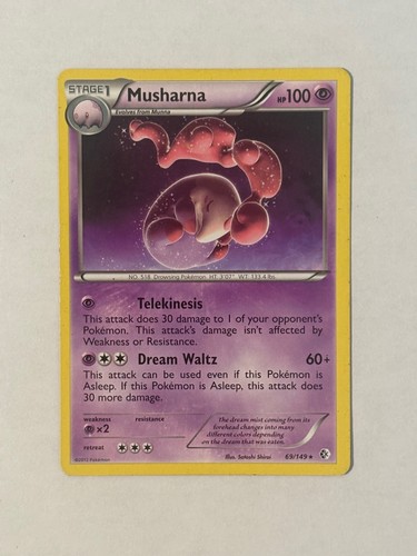 Musharna 69/149 Rare Boundaries Crossed Pokemon Moderately Played