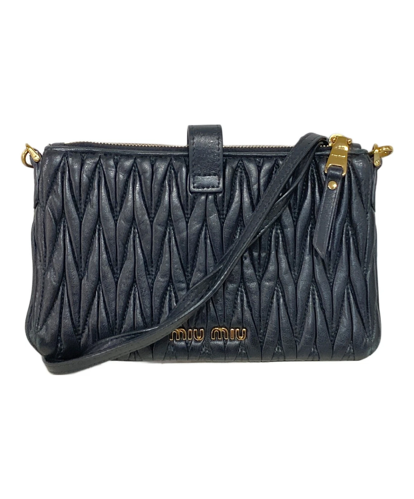 Miu Miu — Miu Miu Matelass Shoulder Bag Black #TFB6487