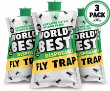 FLY BAG TRAP Fly Catcher - Fly Trap Indoor Outdoor - Flies Catchers 3 pack