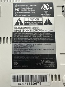 Sega Dreamcast System With Game