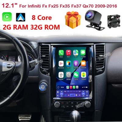 Car Stereo Radio For Infiniti Fx25 Fx35 Fx37 Qx70 2009-2016 GPS BT tesla carplay