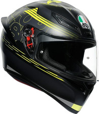 Casco Integrale AGV K1 K-1 TOP TRACK 46 VALENTINO GIALLO NERO OPACO Taglia L