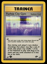 Fuchsia City Gym 114/132 Gym Challenge Pokemon 1st Edition LP
