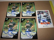 LOT OF 10 NATE SCHIERHOLTZ SIGNED AUTOGRAPHED CARDS GIANTS