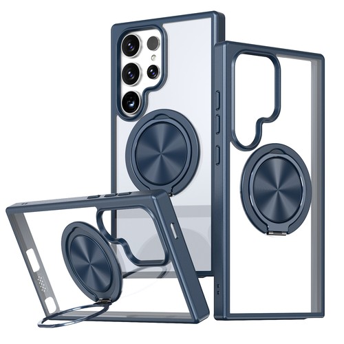 Magnetic Case For Samsung S24 Ultra S23 Plus S22 S21 Shockproof Ring Stand Cover - Picture 12 of 17