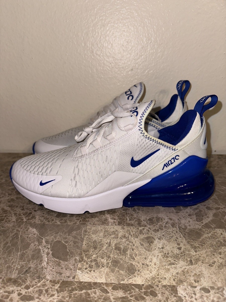 Nike Air Max 270 White Royal Blue Kentucky Mens Shoes DH0268