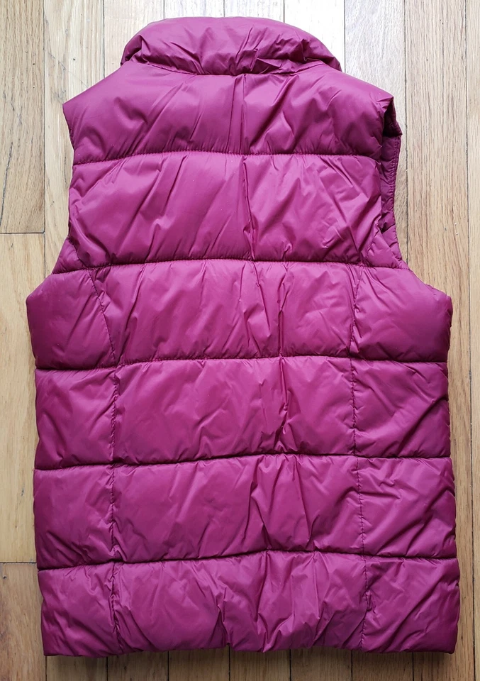 ANTIGUO CHALECO ACOLCHADO AZUL MARINO Niñas Talla 8 Forro polar Bolsillos con cremallera Color Frambuesa Foto 2 de 4