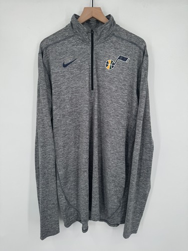 Sudadera Nike Utah Jazz Para Hombres XLT Gris Dri-Fit 1/4 Cremallera Equipo Edición Auténtica NBA - Imagen 1 de 6