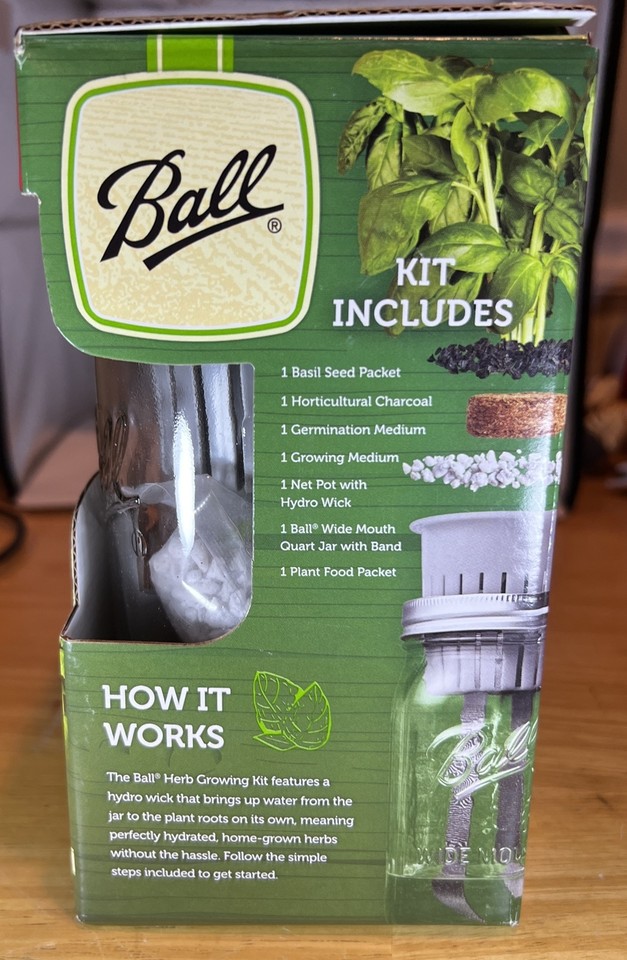 Basil Ball Herb Growing Kit SelfWatering Indoor Gardening Hydroponics
