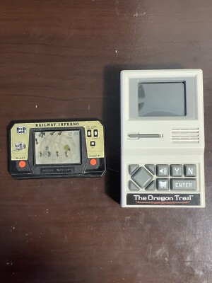 Vintage Railway Inferno LCD Handheld Game Rare Japan Electronic Wide Screen Test
