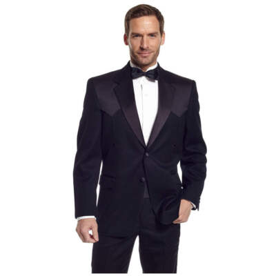 CT0129 Circle S Men's Tuxedo Sport Coat - Black NEW