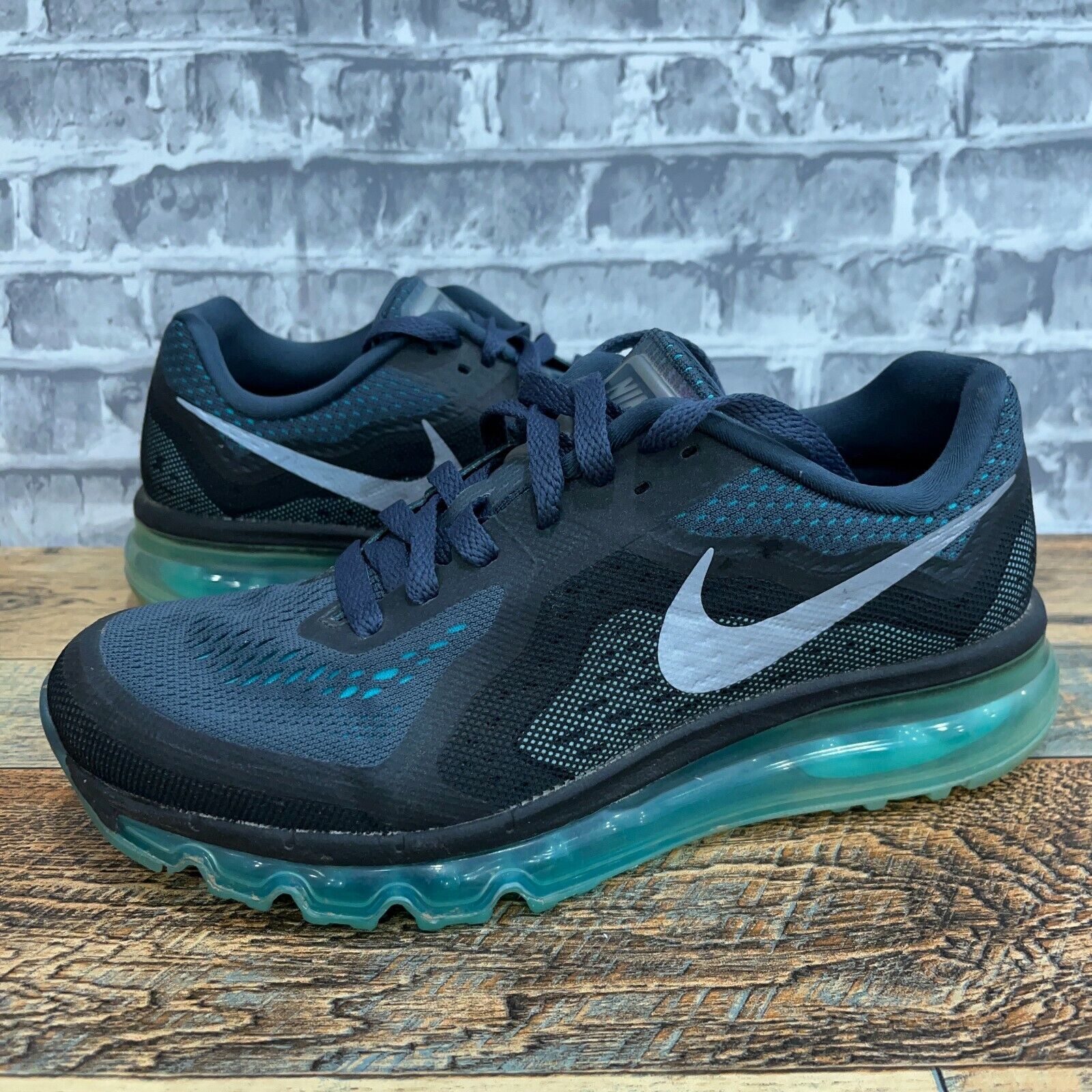 Correo aéreo reparar Descenso repentino Nike Air Max 2014 Dark Magnet Grey Turquoise 621078-009 Womens Size 7.5  Rare | eBay