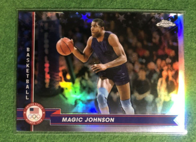 2024 Topps Chrome US Olympics Magic Johnson  Refractor #187