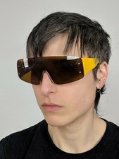 Futuristic visor style, late 80's punk new wave vintage sunglasses