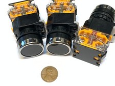 3 Pieces black momentary push button switch 22mm normally open closed n/o nc C25