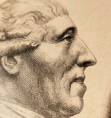 Holzstich Portrait J. HAYDN (Nach Vorlage auf Holz gezeichnet von Adolf Neumann)