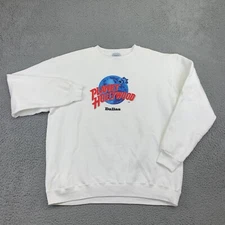 Planet Hollywood Sweatshirt Adult XL White Dallas Vintage Made In USA 90's Crew