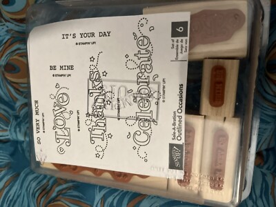 Stampin Up Outlined Occasions Set of 6 2012 Sale-A-Bration