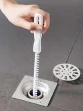 2pc Water Pipe Dredging Brush - Sewer Hair Cleaner & Floor Drain Cleaning Tool