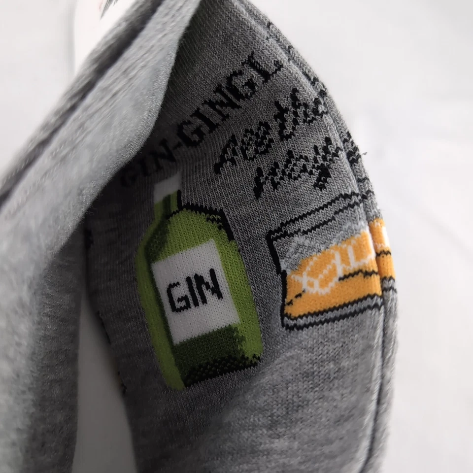 Frostbit Goods Gin Gingle All The Way Novelty Crew Sock Adult One Size New A44 Foto 4 de 4