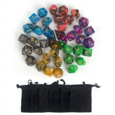 42pcs/set Polyhedral Dice For Dungeons and Dragons DND RPG Game 6 colors