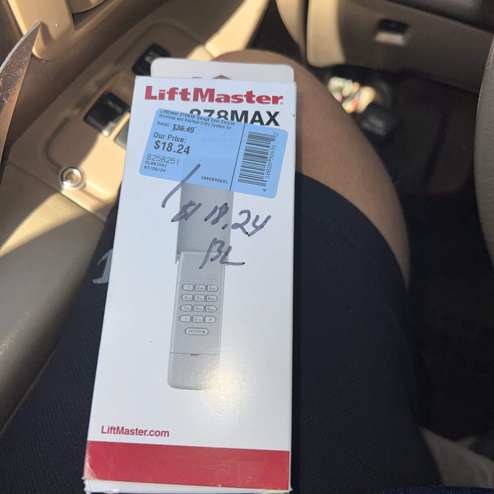 LiftMaster 878MAX Wireless Keyless Entry Genuine OEM Garage Door Opener