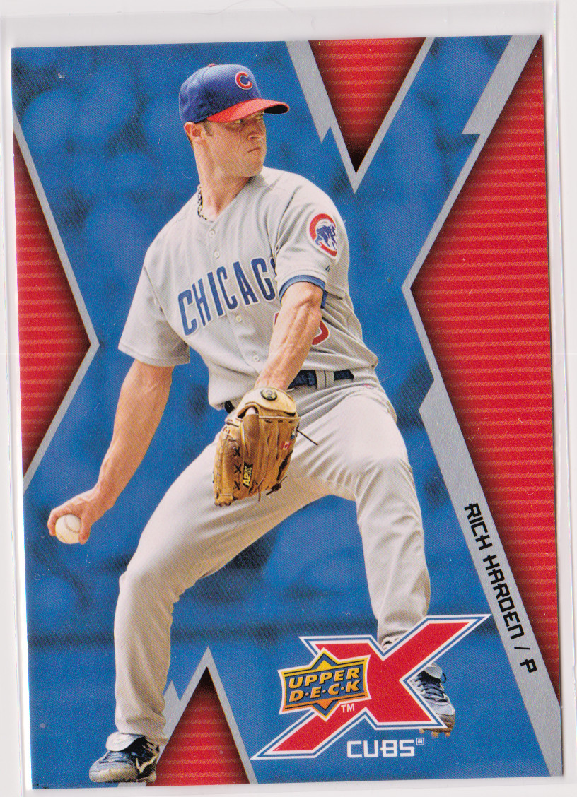 Rich Harden Chicago Cub Pitcher 2009 Upper Deck X Card # 15 Near Mint