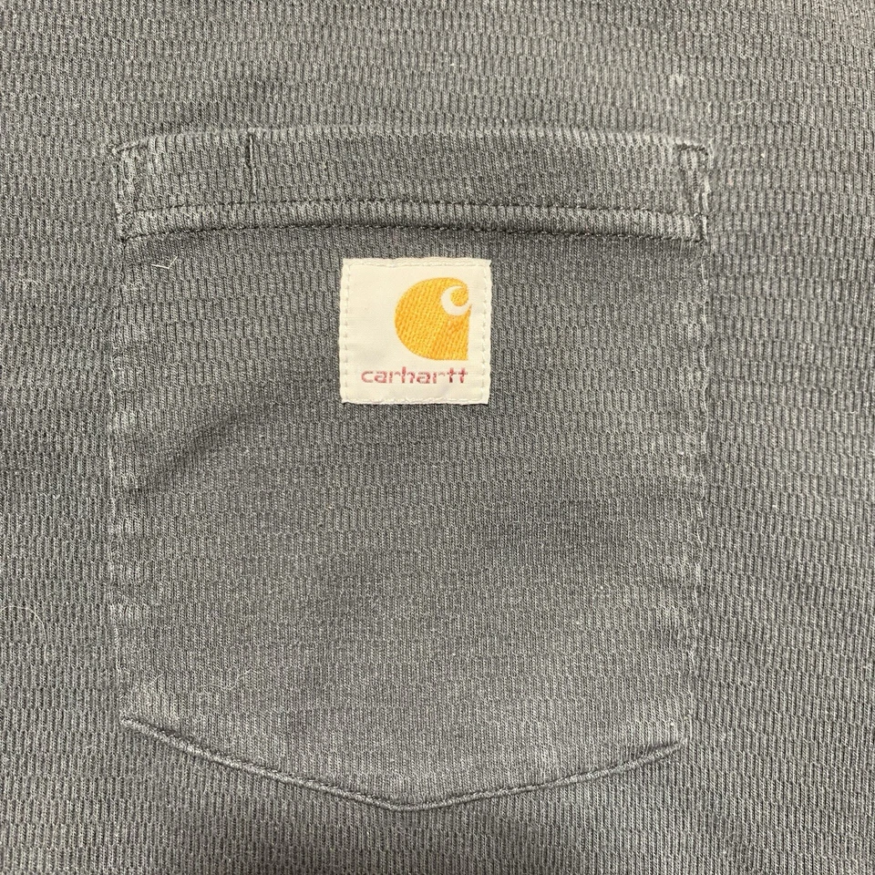 Camisa Carhartt Cuarto Botón Manga Larga Calce Relajado - Talla XL Negra Foto 2 de 4
