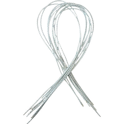 Bolo Tie Strings Silver Corded 35'' - LOT of 10