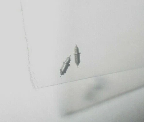 2 WALTHAM 12 COL. A SIZE BALANCE STAFFS #77677 TAPER PIVOT-10 NOS  --- BB-1056