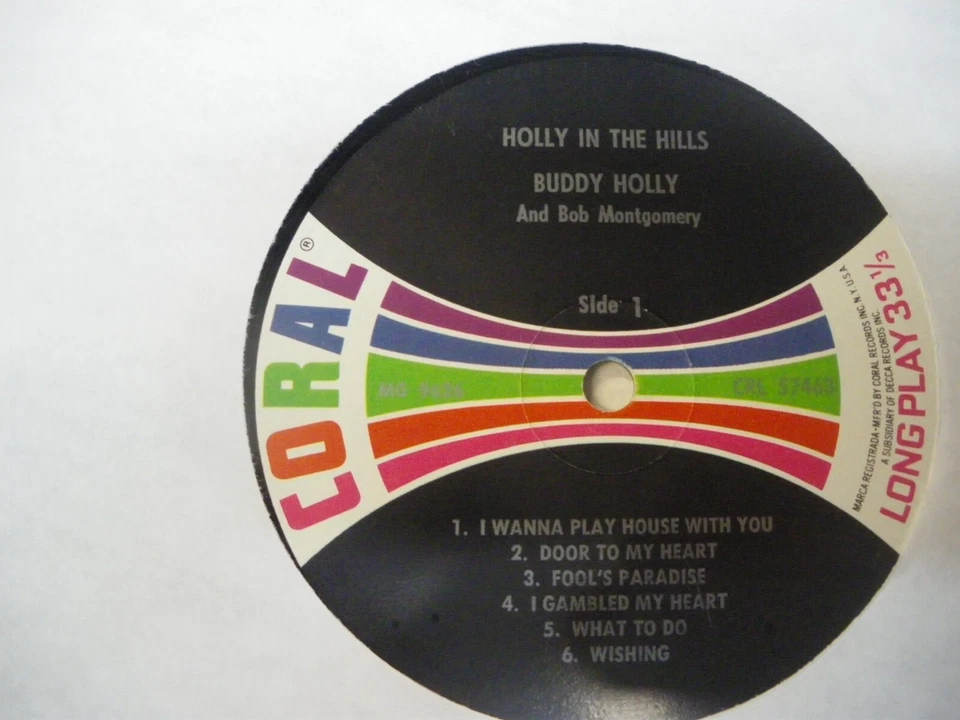 BUDDY HOLLY " Holly in the Hills " Coral 57463 , mono LP EX Foto 4 de 4
