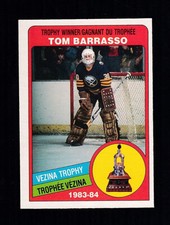 1984-85 TOM BARRASSO Vezina #379 NM-MT OPC HALL OF FAME Star GOALIE Hockey Card