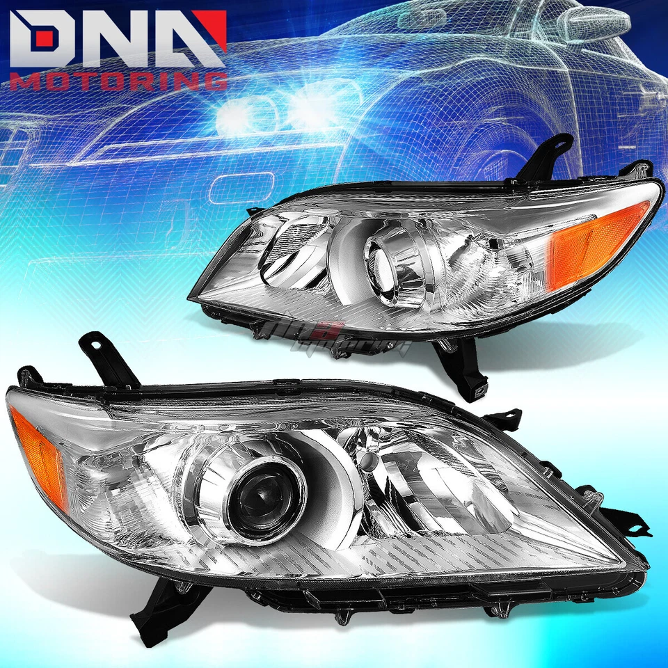 PARA SIENNA XL30 2011-2020 FAROS LÁMPARAS CON KIT LED OCULTO + VENTILADOR REFRIGERACIÓN CROMO/ÁMBAR Foto 2 de 4