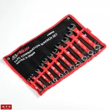 11PC PRO COMBINATION METRIC MM SIZE WRENCH TOOL SET SOFT GRIP TOOL