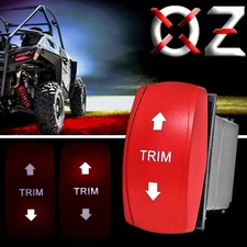 TRIM Up Down Momentary Red Rocker Switch 4-Pin for Trucks RV Boats Marine Vessel