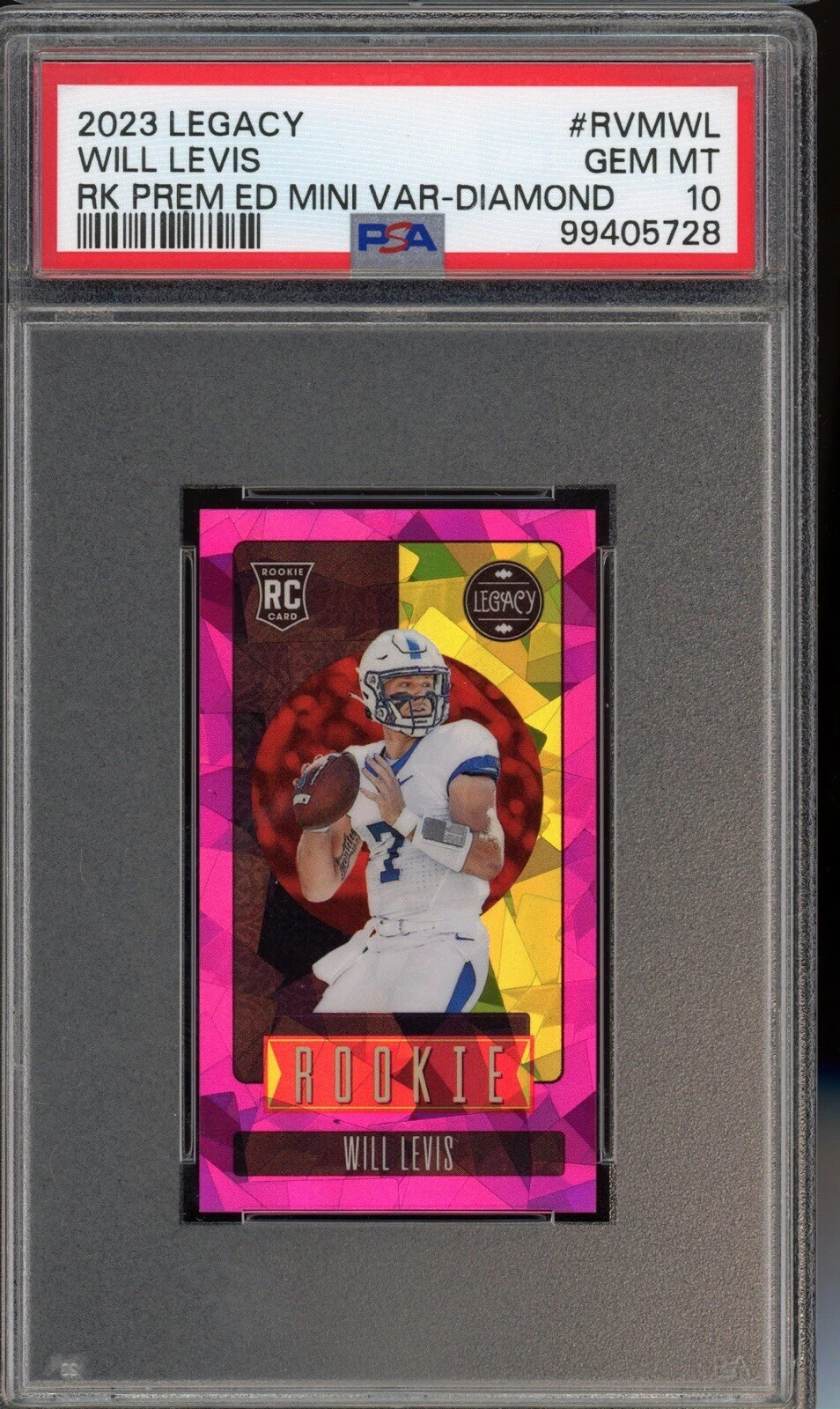 Will Levis Panini Legacy Rookies Premium Edition Mini Variation #RVMWL Diamond