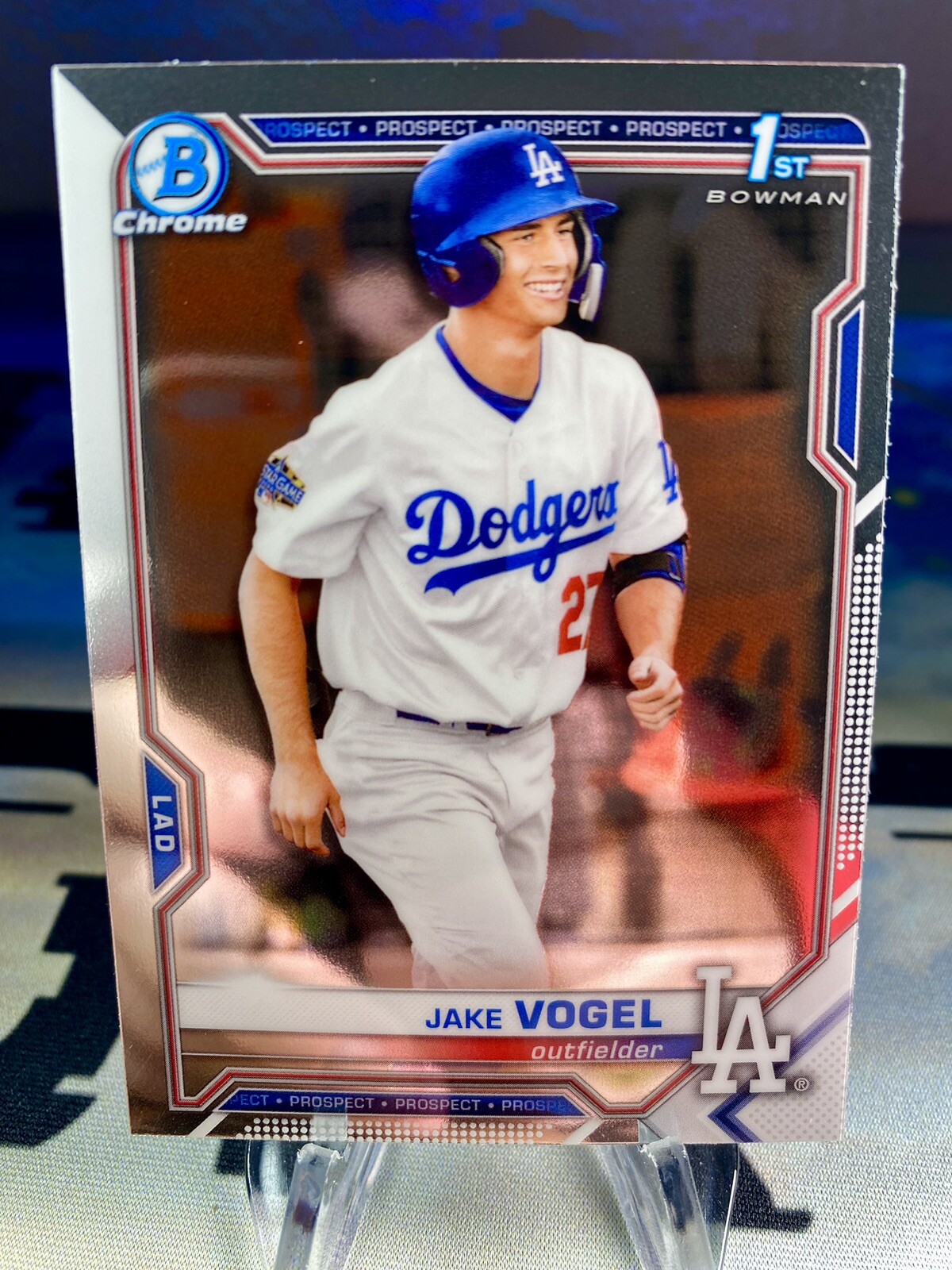 2021 Jake Vogel Bowman Chrome Prospects 1st Bowman #BCP-59 Los Angeles Dodgers
