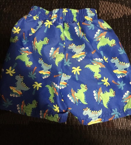 BABY BOY SWIMSUIT TRUNKS 18 MONTHS HEALTHTEX 18M DINOSAUR 🦖 CUTE BATHINGSUIT - Picture 6 of 7
