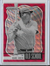 BABE RUTH 2021 PANINI PRIZM OLD SCHOOL PRIZM RED WAVE #1 67/99 YANKEES