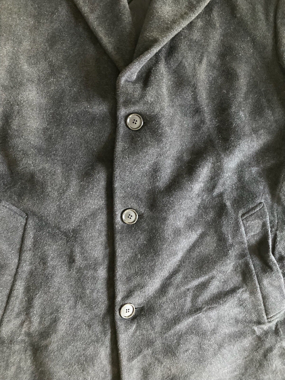 Lauren Ralph Lauren Marshall Fields Black Dress Coat Long Overcoat Men's 42 Read thumbnail 2