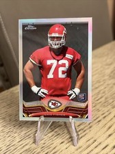 2013 Topps Chrome Eric Fisher Rookie Refractor Card No. 166 Chiefs. rookie card picture
