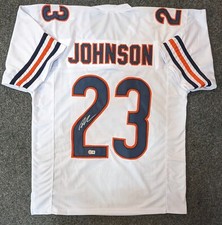 CHICAGO BEARS ROSCHON JOHNSON AUTOGRAPHED SIGNED JERSEY BECKETT HOLO
