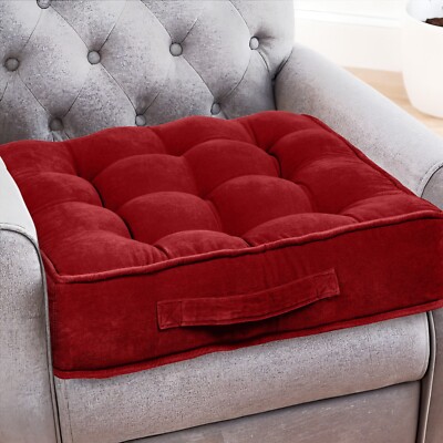 Booster Cushion-Armchair Velvet Booster Cushion Large Booster
