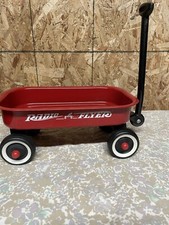 Vintage Radio Red Flyer Wagon Mini 12.5 X 7.5" X 5.5" High Very Good Condition