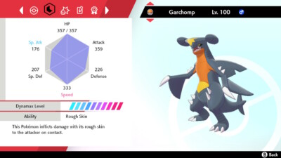 Pokemon Sword and Shield SWSH - Shiny 6IV Max EV Battle-Ready Garchomp