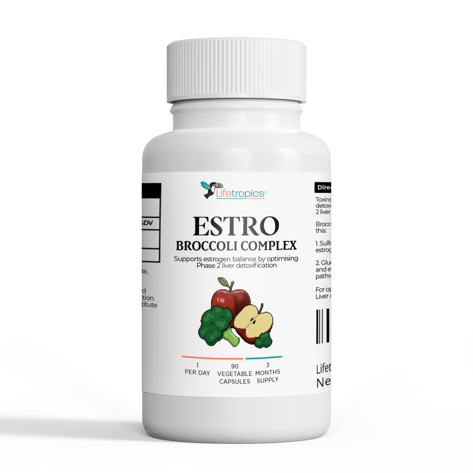 Lifetropics Estro Broccoli Complex - Estrogen Blocker - Calcium D-Glucarate