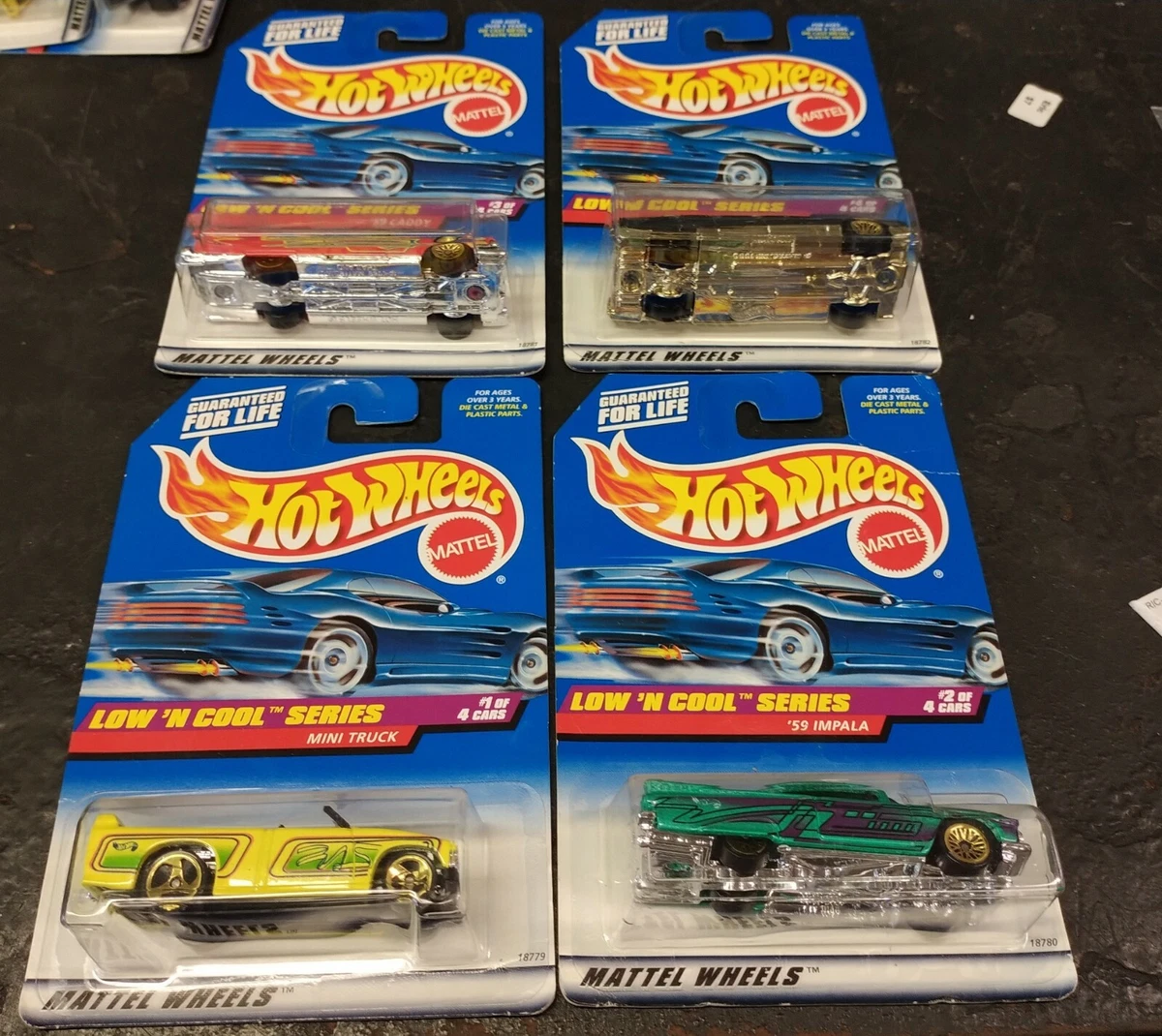 NEW HOT WHEELS Low N Cool SERIES COMPLETE SET OF 4 697 698