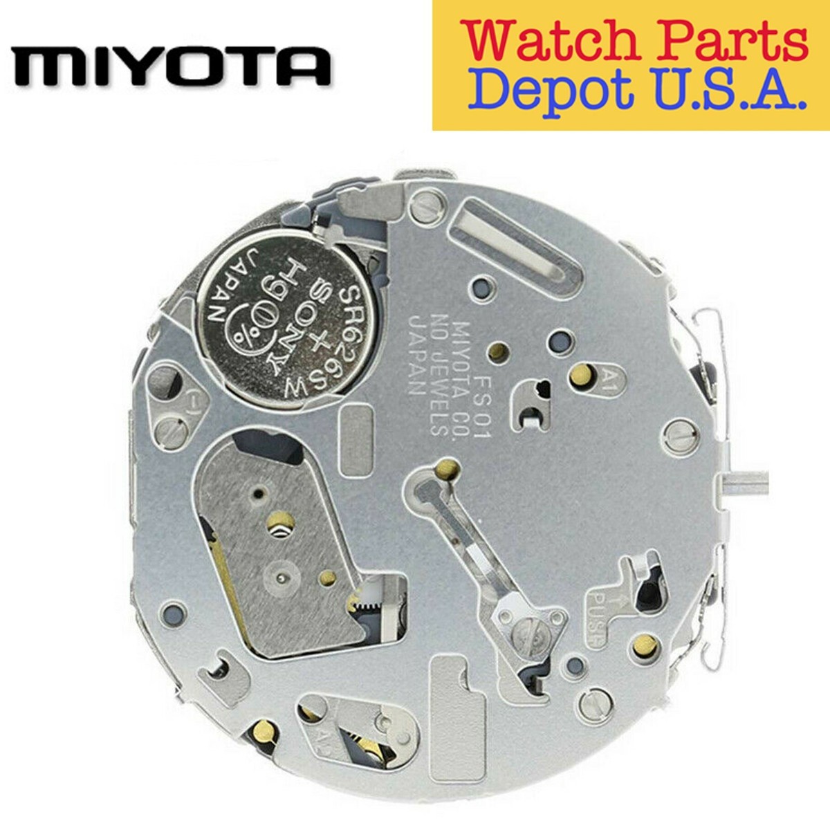 miyotaさん Original Miyota FS01 Japan Quartz Chronograph Movement, 3 Hands