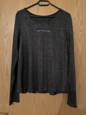 2 süße Shirts / Longsleeve , Gr. L von Reserved, Schwarz und Rosa